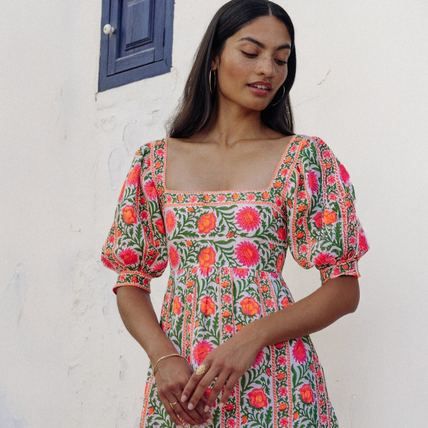 - Elizabeth Dress - Neon Border