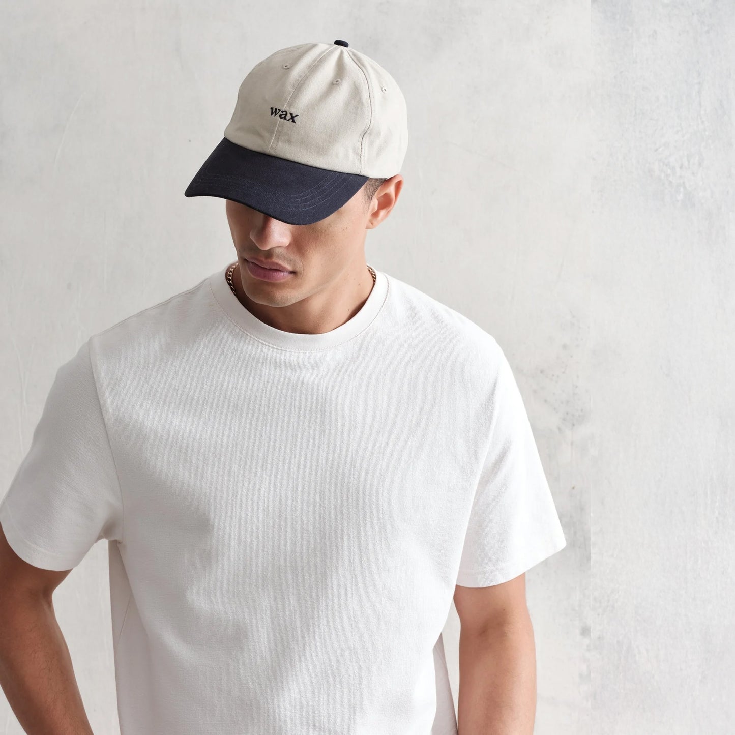 - Spencer Cotton Sports Cap - Ecru/Navy