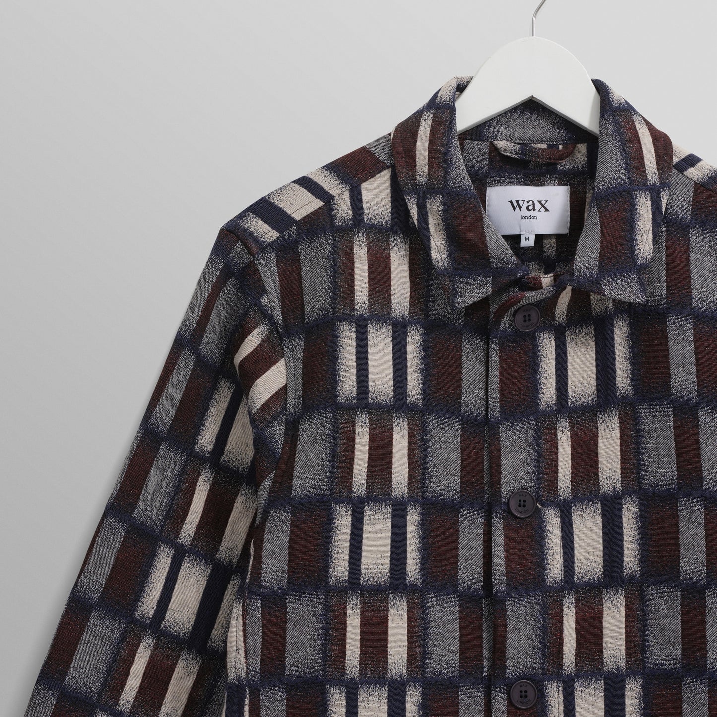 - Iggy Blurred Grid Jacket - Navy/Red