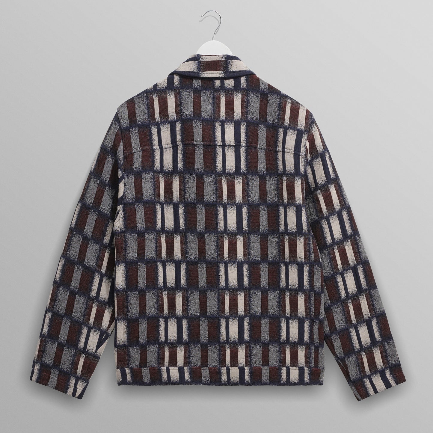 - Iggy Blurred Grid Jacket - Navy/Red