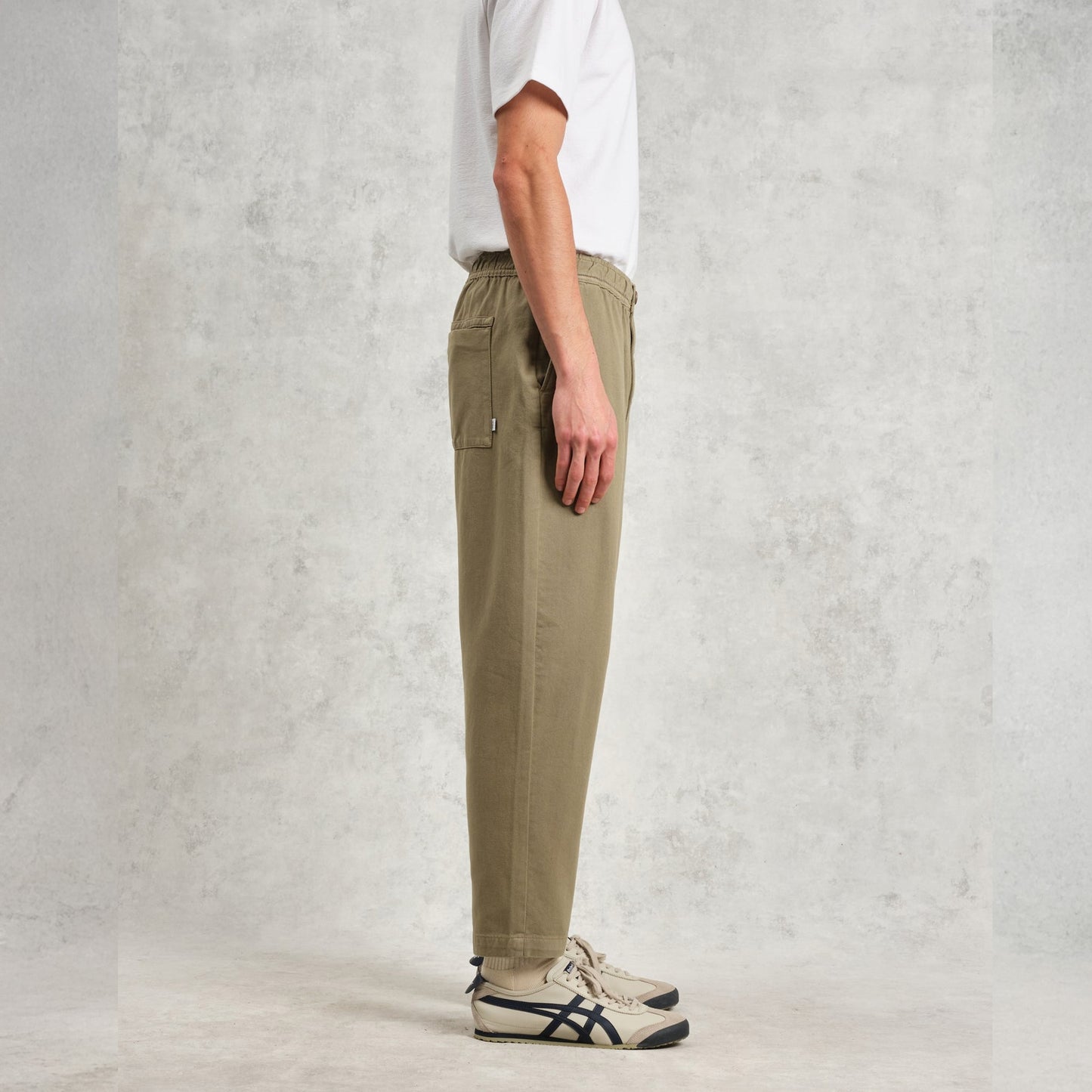 Kurt Organic Cotton Twill Trousers - Light Khaki