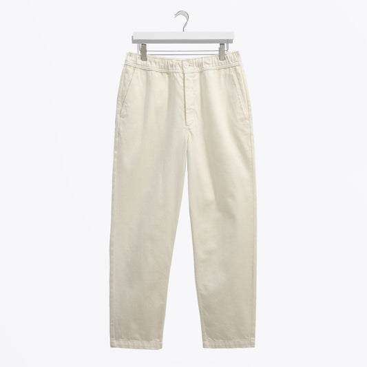 - Kurt Organic Cotton Twill Trousers - Off-White