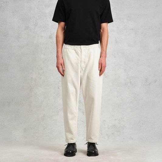- Kurt Organic Cotton Twill Trousers - Off-White