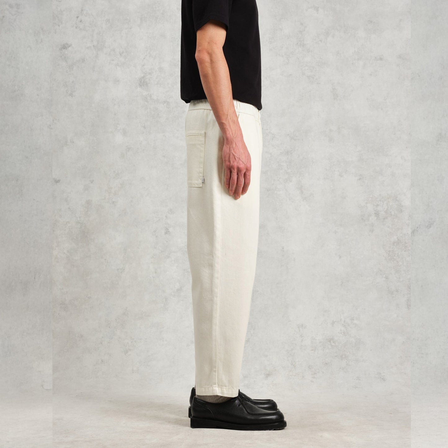 - Kurt Organic Cotton Twill Trousers - Off-White