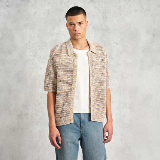 - Tellaro Rainbow Twist Cotton Polo - Multi