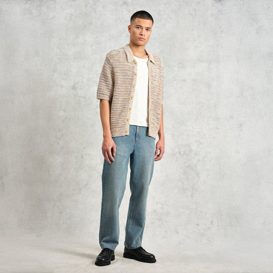 - Tellaro Rainbow Twist Cotton Polo - Multi