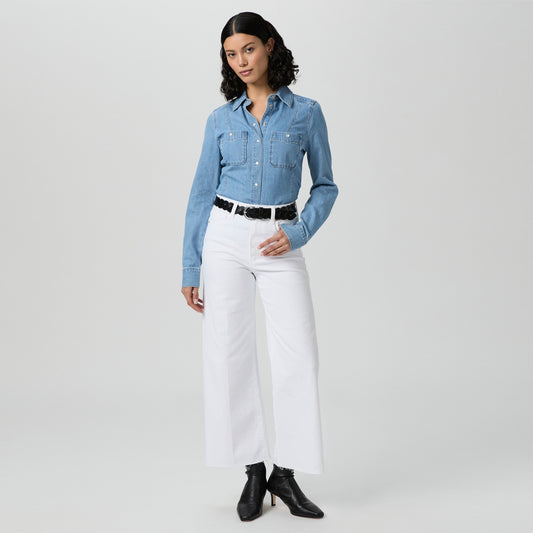 - Anessa Raw Hem Jeans - Crisp White