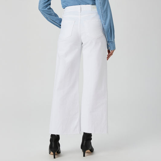 - Anessa Raw Hem Jeans - Crisp White