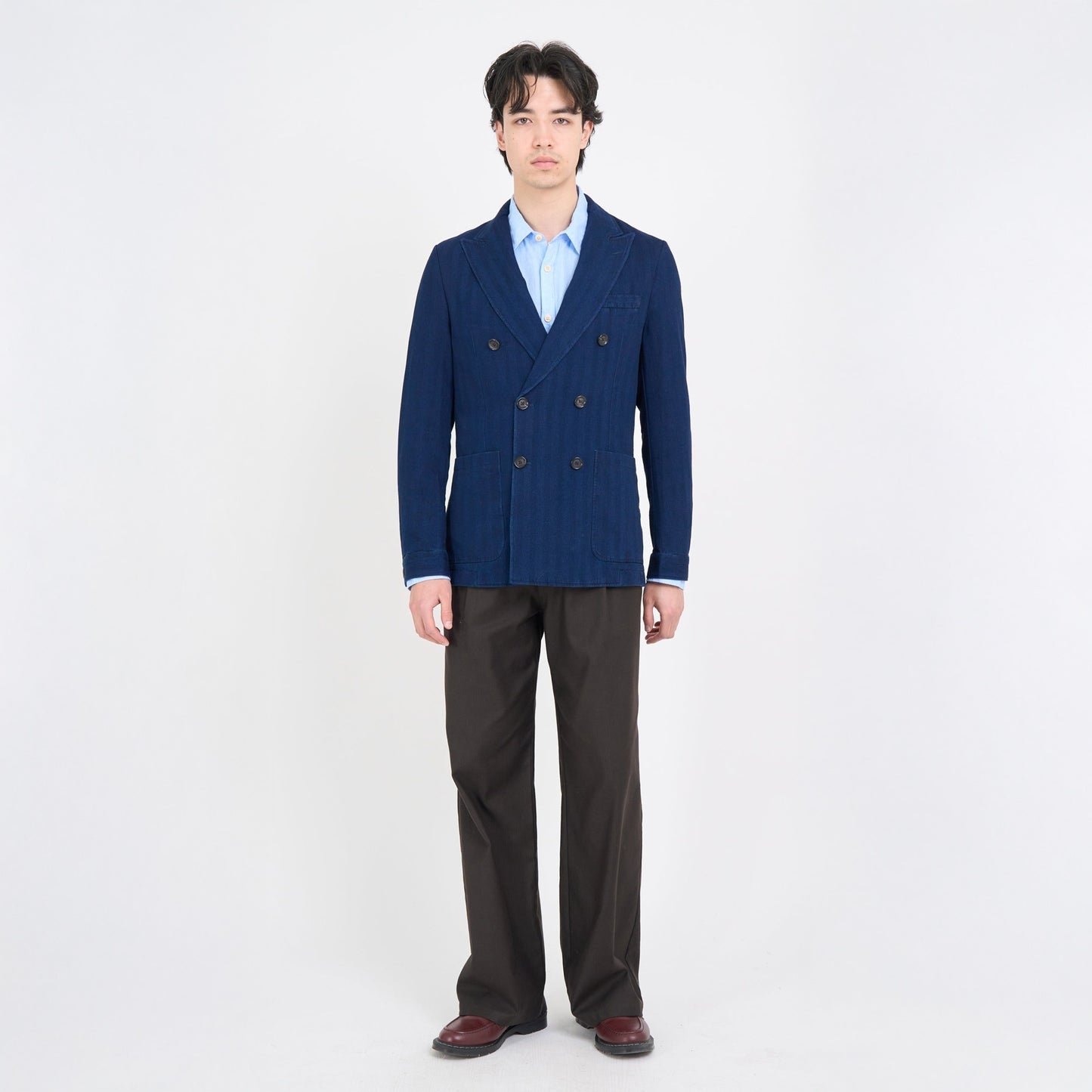 - Double Breasted Jacket - Faye - Indigo Blue