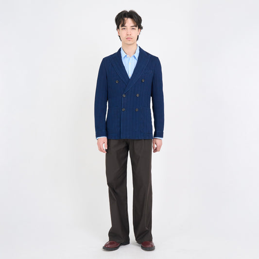 - Double Breasted Jacket - Faye - Indigo Blue