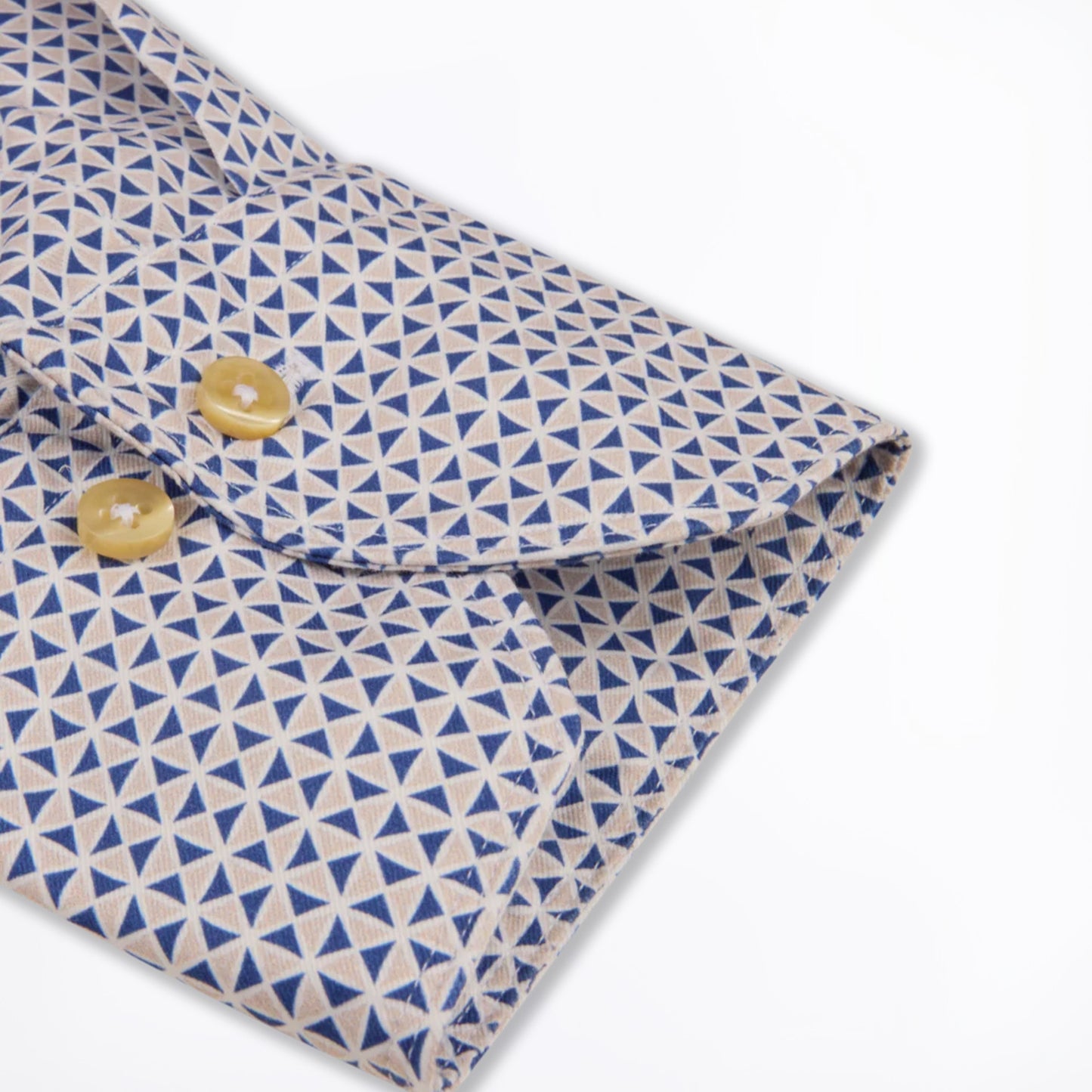 - Fitted Body Shirt - Blue Pattern