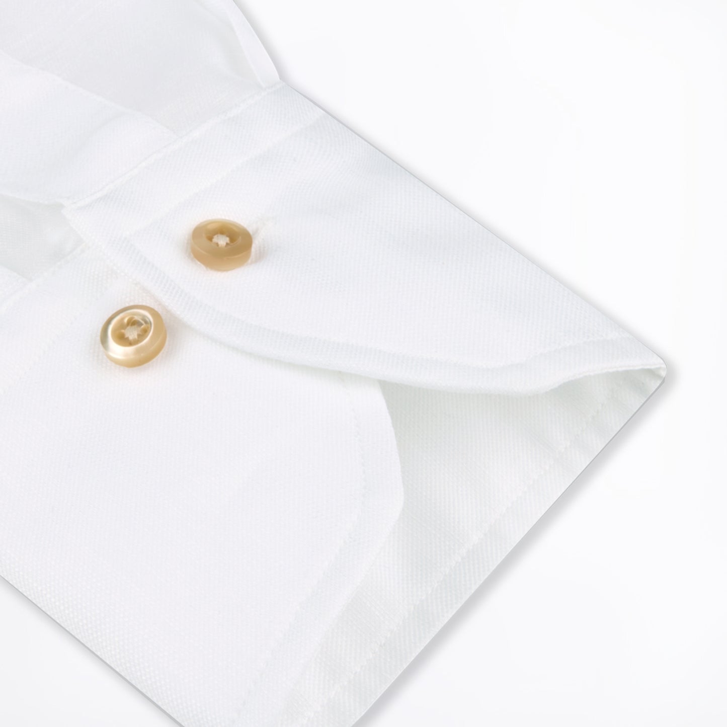 Fitted Body Cotton/Twill Shirt - White