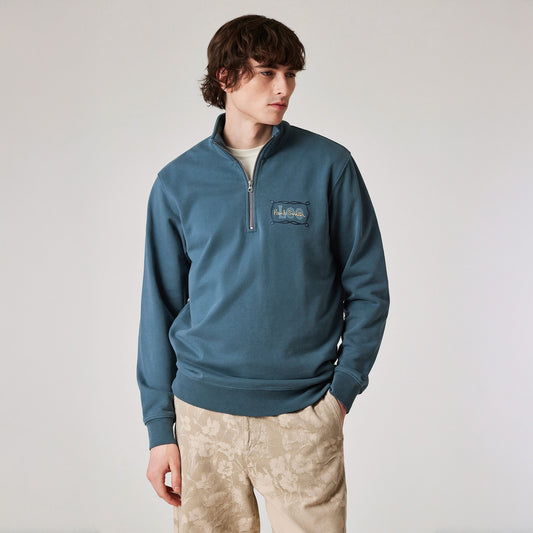 - Quarter Zip Sweatshirt - Dark Blue