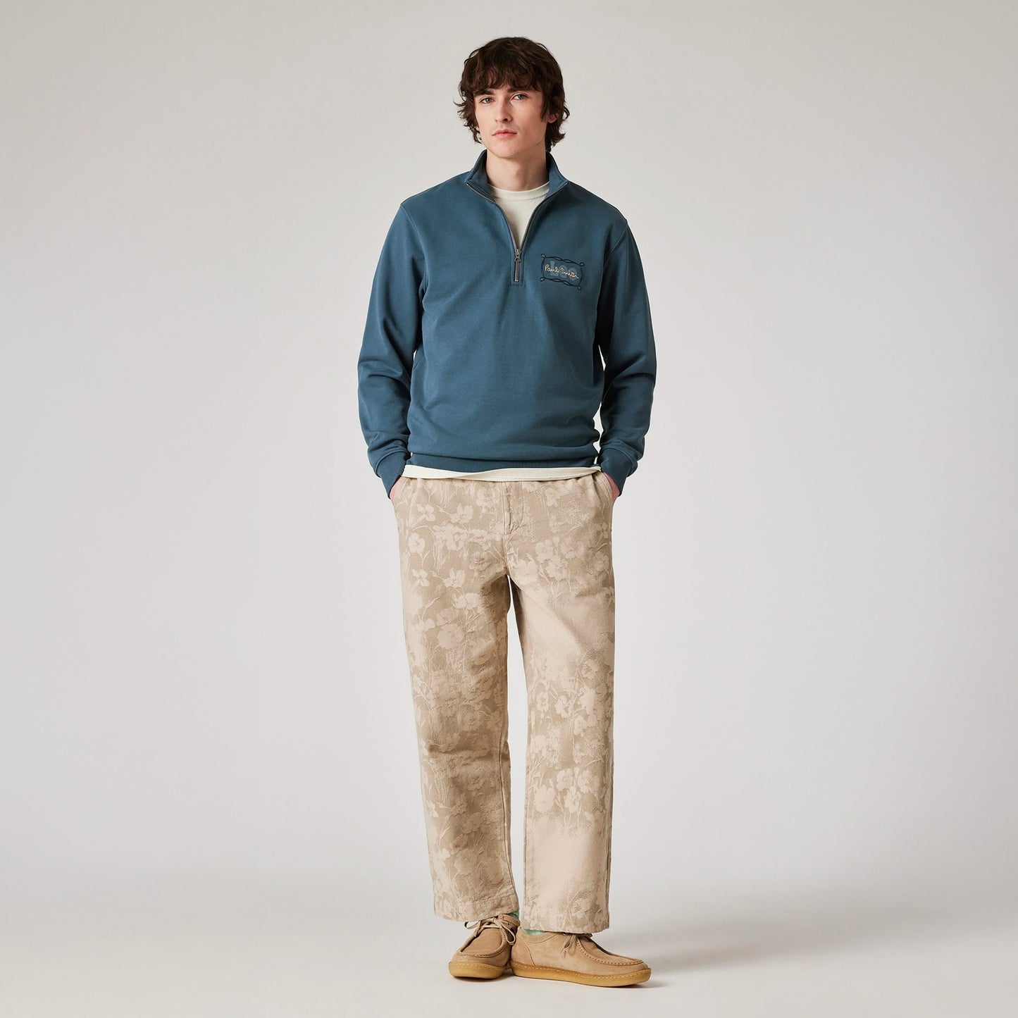 - Quarter Zip Sweatshirt - Dark Blue