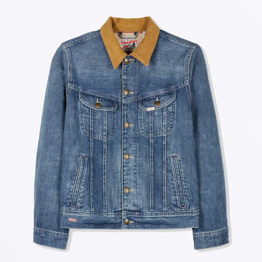 - Selvedge Storm Rider Jacket - Mid Antique Wash