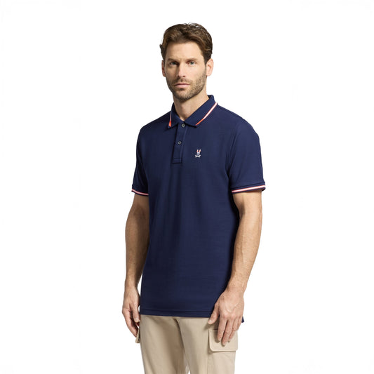 - Stirling Pique Polo Shirt - Evening Blue