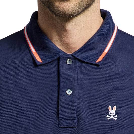- Stirling Pique Polo Shirt - Evening Blue