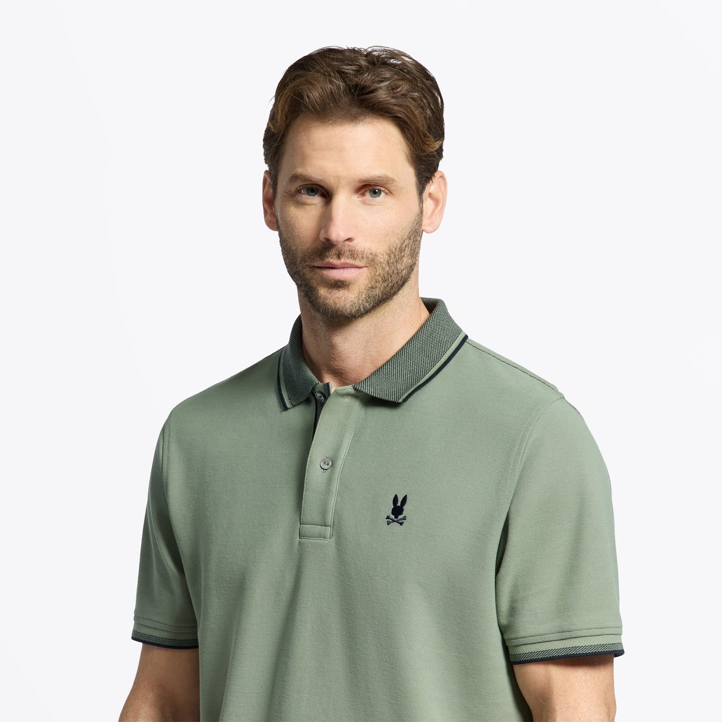 - Evandale Oxford Collar Pique - Sea Spray