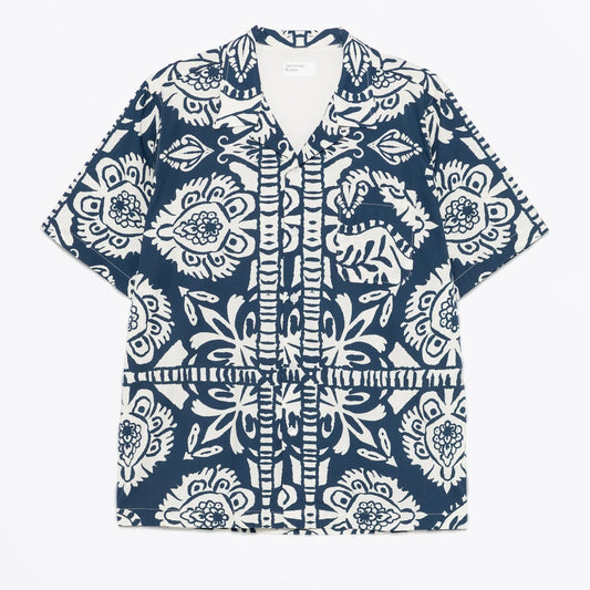 - Road Shirt Island Print Shirt - Navy