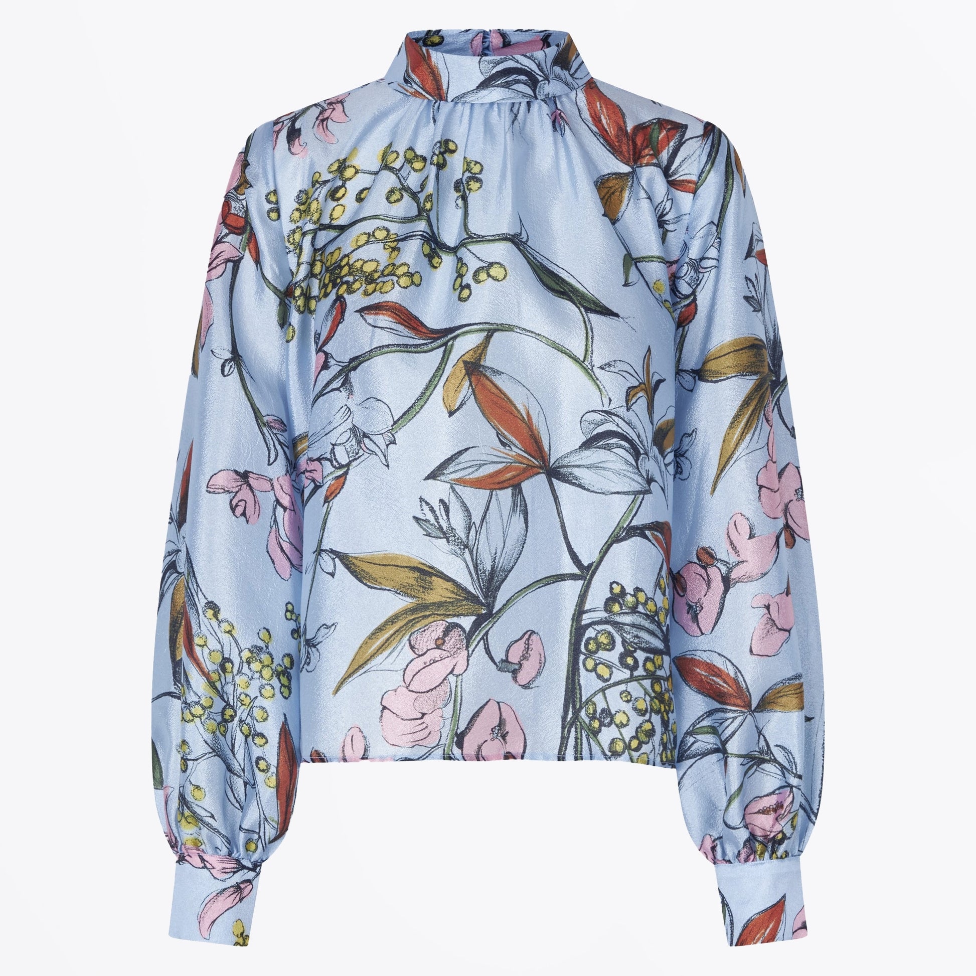 Stine Gathered Long Sleeve Top - Spring Mimosa
