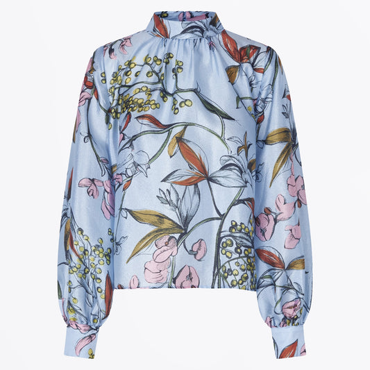 Gathered Long Sleeve Top - Spring Mimosa