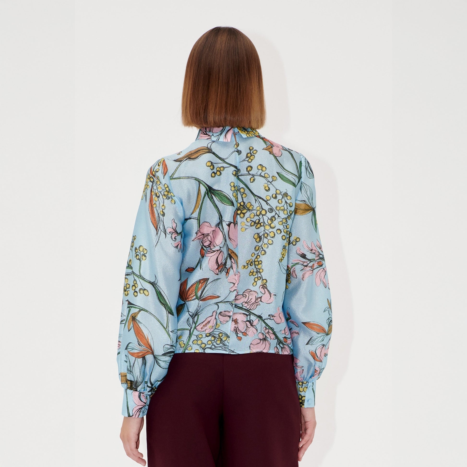 Stine Gathered Long Sleeve Top - Spring Mimosa