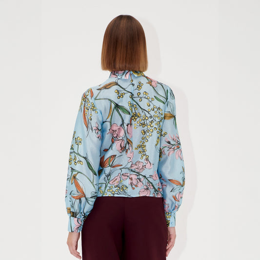 Gathered Long Sleeve Top - Spring Mimosa