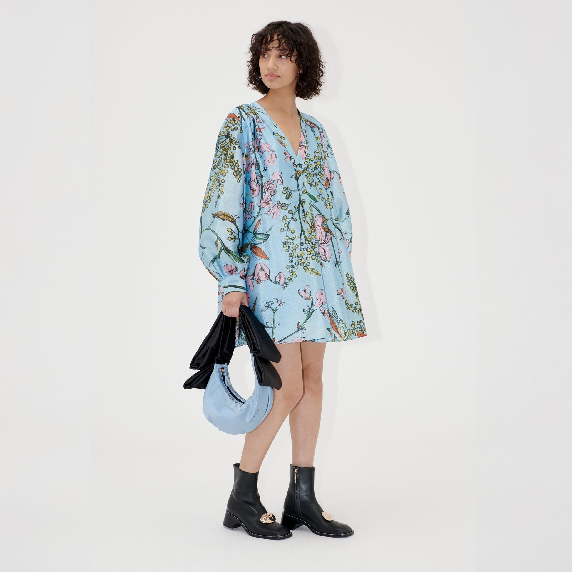 Stine Kimono Mini Dress - Spring Mimosa
