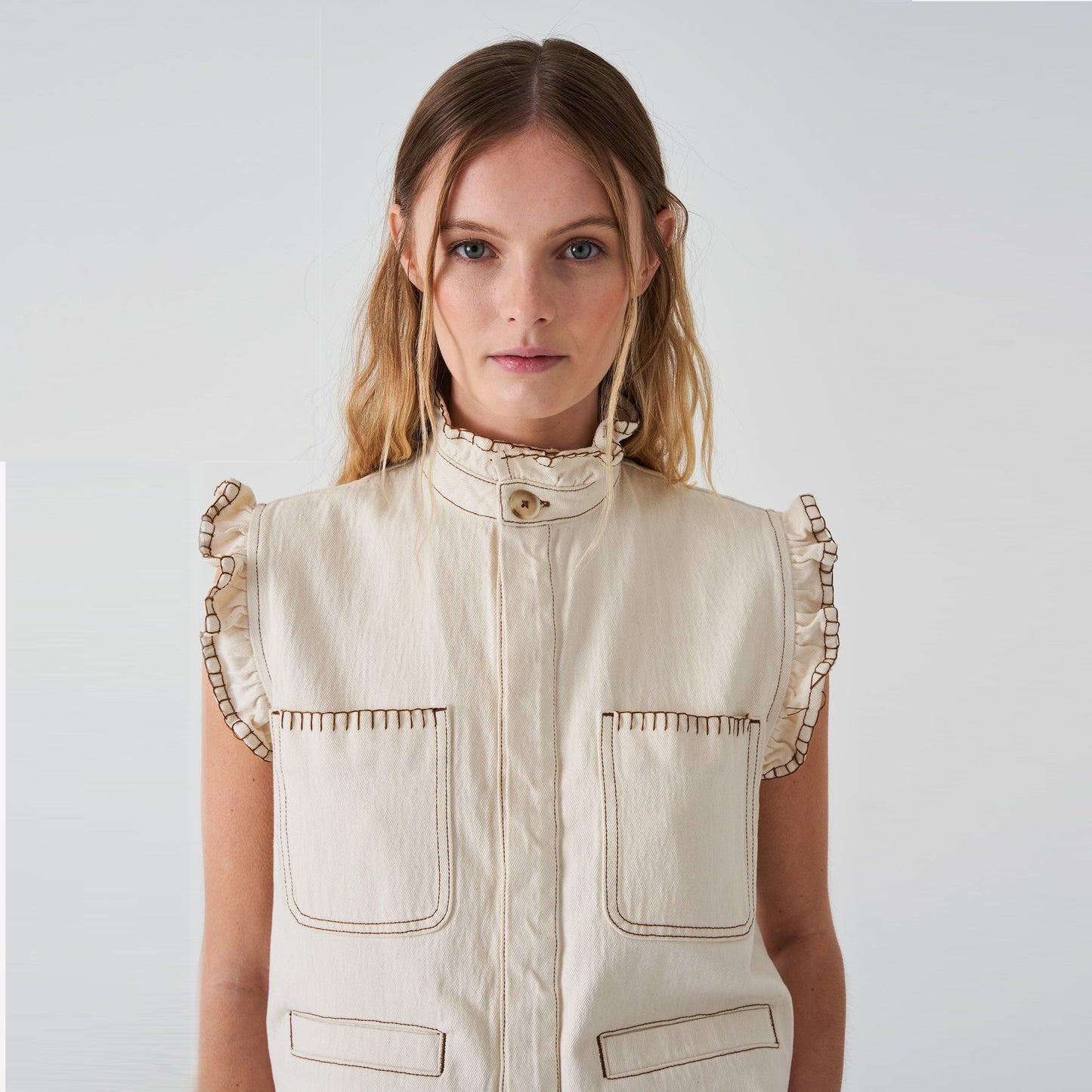 - Pablo Waistcoat - Ecru