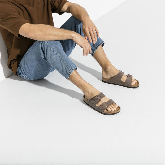 - Arizona Birko-Flor Nubuck Sandals - Mocca