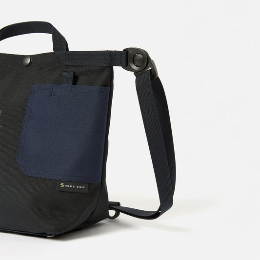 x Masterpiece Small Tote Bag Recycled Tech Canvas - Black