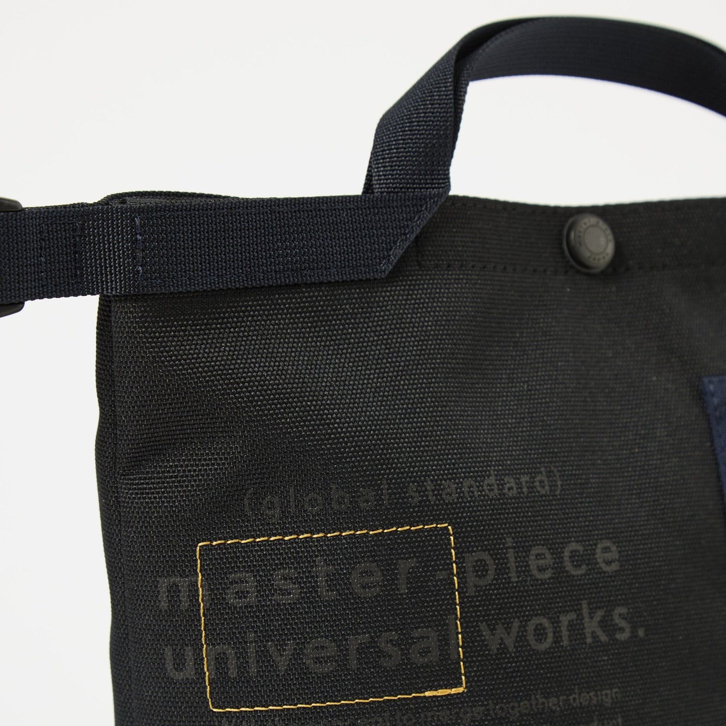 x Masterpiece Small Tote Bag Recycled Tech Canvas - Black