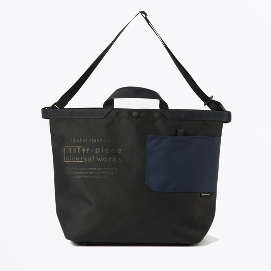 x Masterpiece Large Tote Bag Recycled Tech Canvas - Black