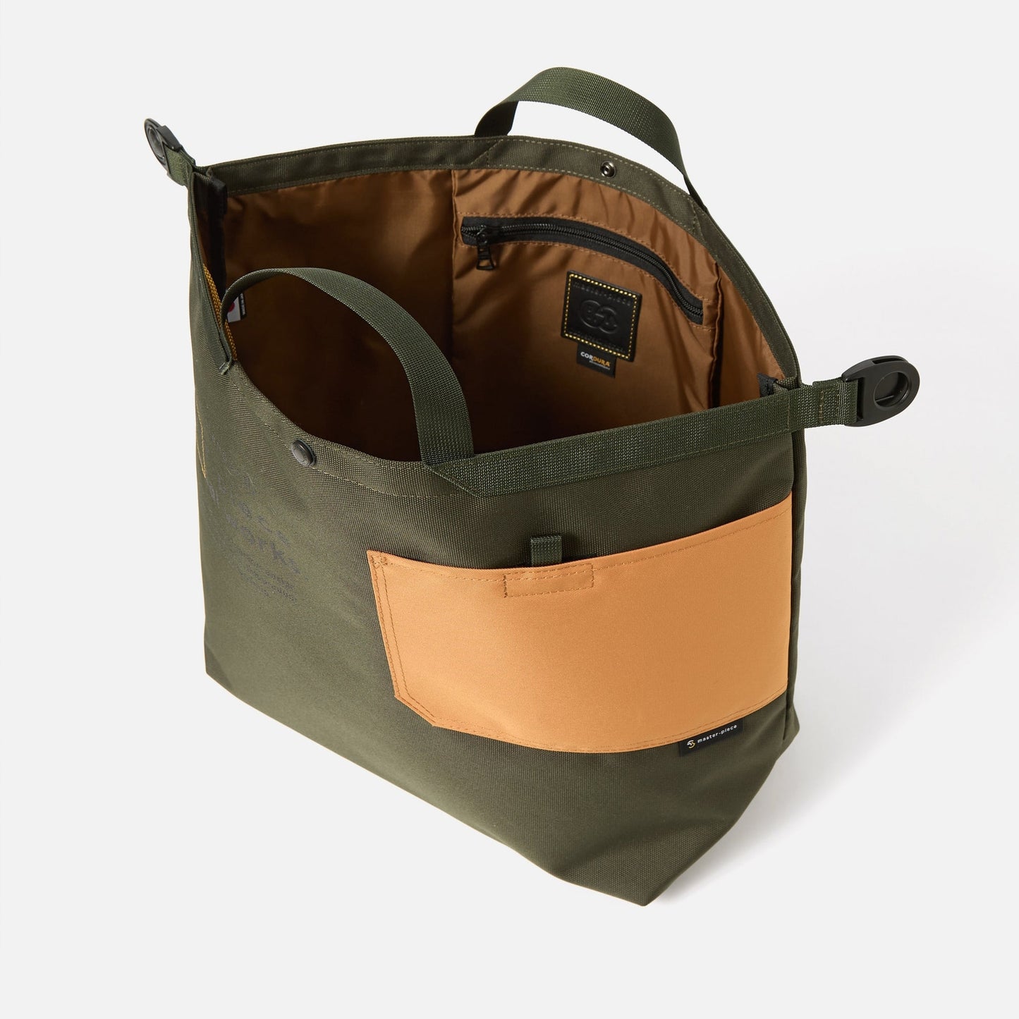 x Masterpiece Large Tote Bag Recycled Tech Canvas - Olive