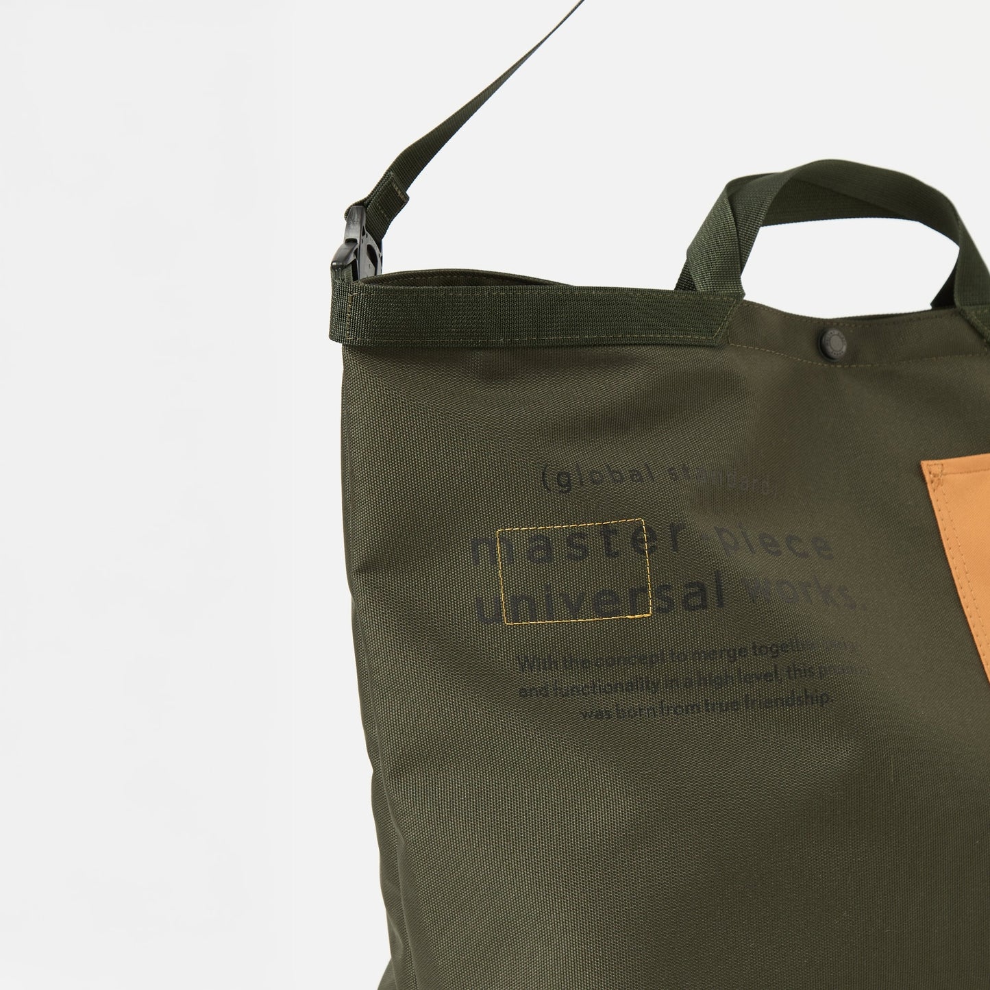 x Masterpiece Large Tote Bag Recycled Tech Canvas - Olive