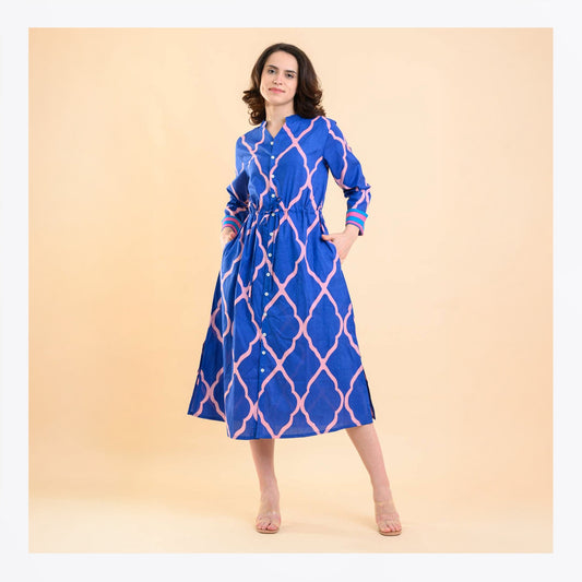 - Clara Dress - Odyssey Blue Pink