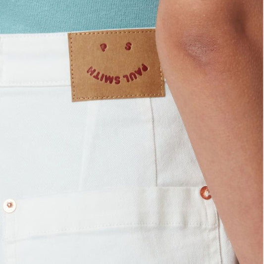 - Stretch Cotton Shorts - White