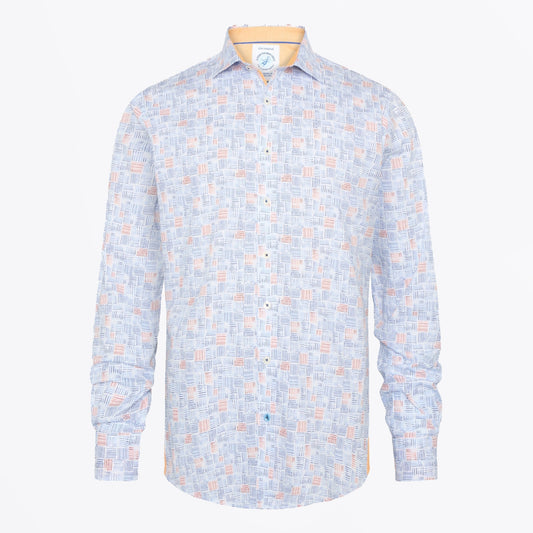 - Watercolour Stripes Shirt - Blue