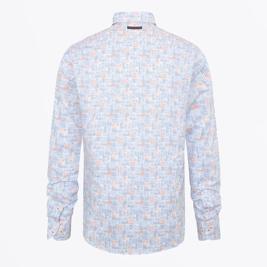 - Watercolour Stripes Shirt - Blue