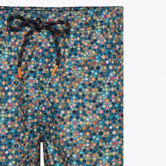 - Star Tiles Swim Shorts - Navy