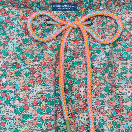 - Star Tiles Swim Shorts - Green