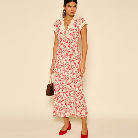 - Amari Dress - Tulips Fields Red