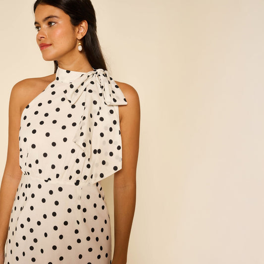 - Eleanor Dress - Bohemia Spot Ivory