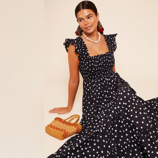Kendall Dress - Bohemia Spot Navy