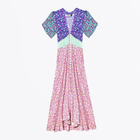 - Novara Dress - Shell Pansy Print