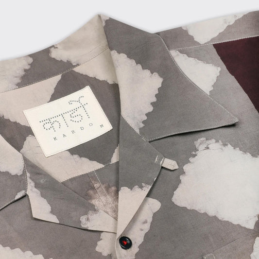 - Rohit Block Print Short Sleeve Shirt - Brown