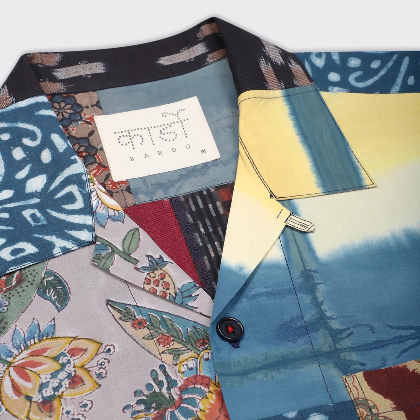 - Ronen Patchwork Short Sleeve Shirt