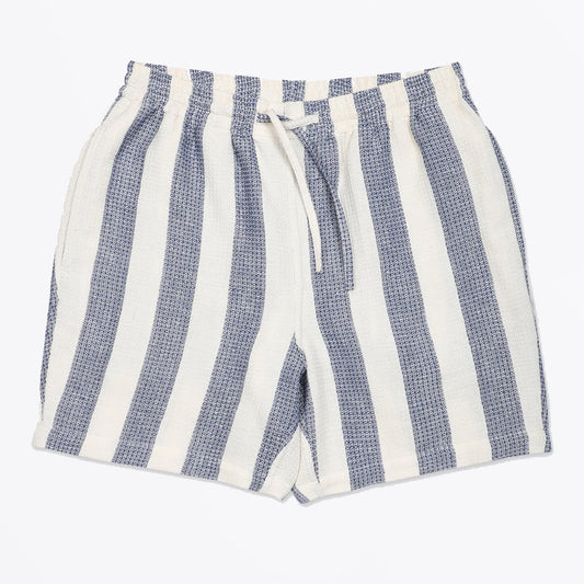 - Olbia Handwoven Blue Stripe Shorts