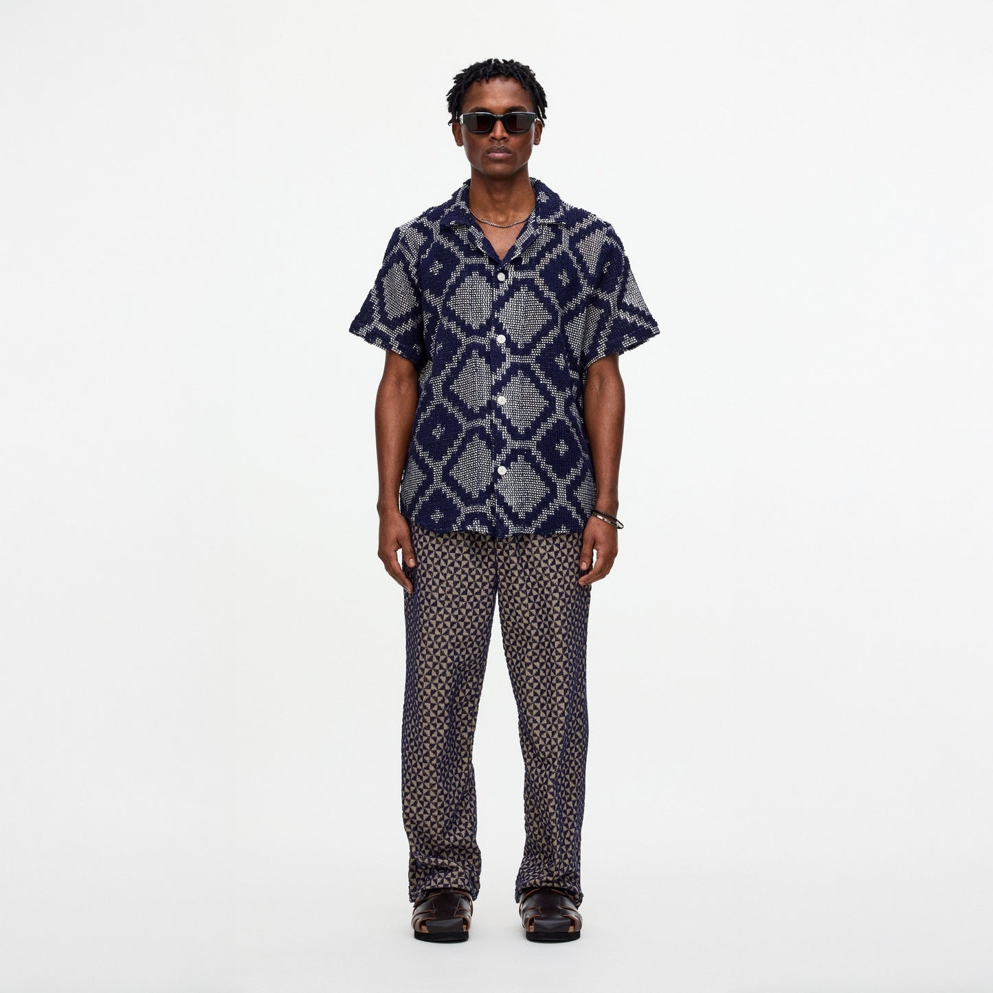 - Trastevere Cuba Crochet Shirt - Navy