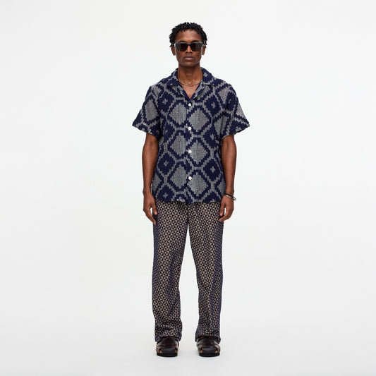 - Trastevere Cuba Crochet Shirt - Navy